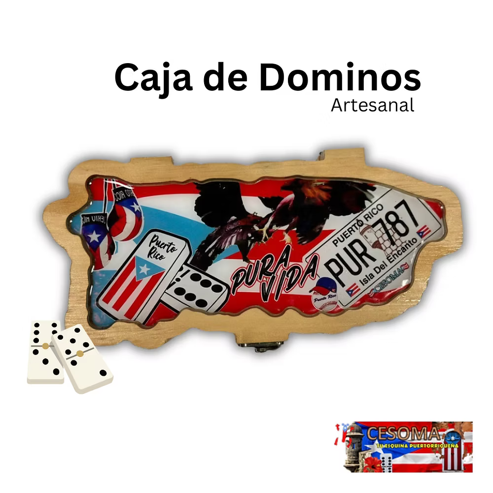 Caja de Dominós Artesanal