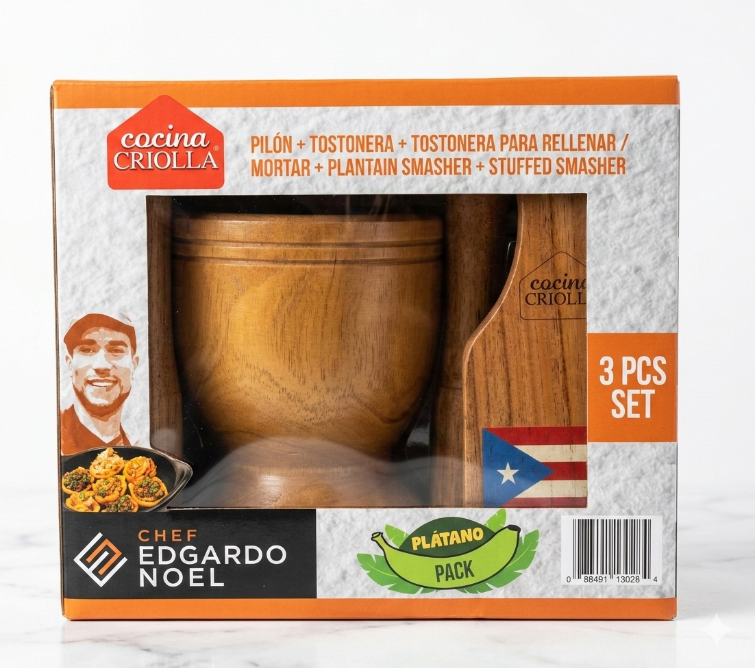 SET DE 3 cocina criolla pilón tostoneras